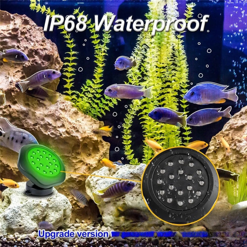 Spot solaire submersible bassin couleur RGB étanche - vue produit