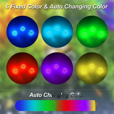 Spot solaire submersible - 6 couleurs fixes et mode RGB automatique