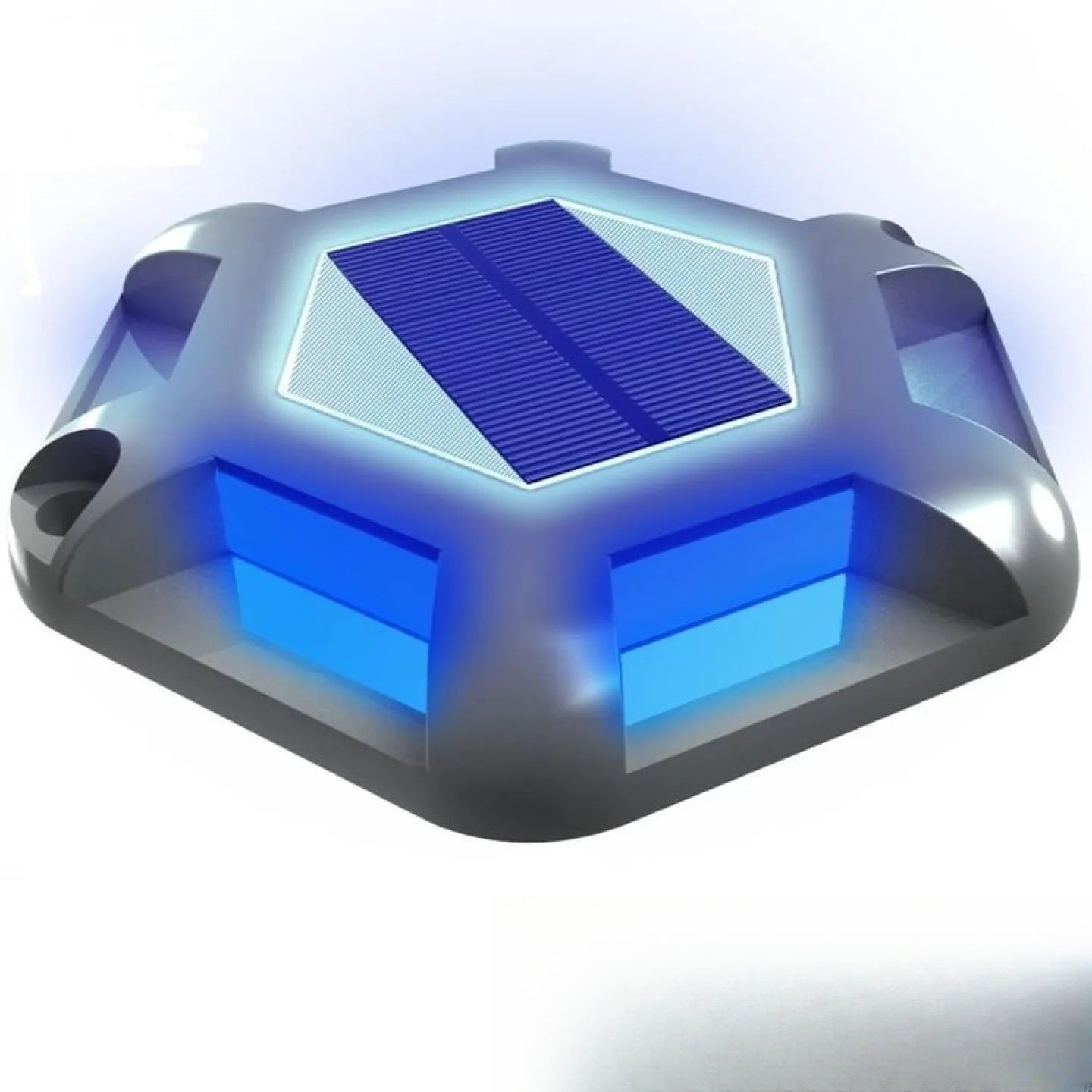 Spot solaire encastrable LED bleu extérieur sol