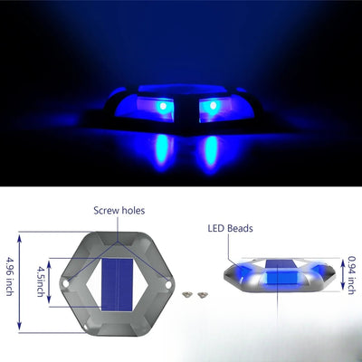 Spot solaire encastrable bleu dimensions