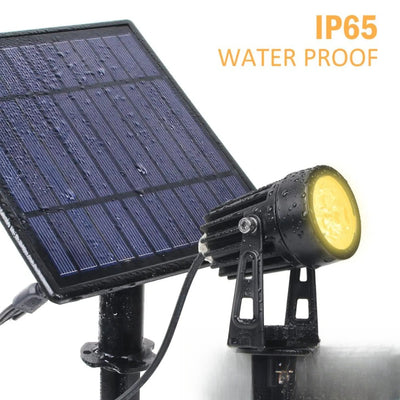 Spot solaire à piquer étanche IP65 avec panneau déporté