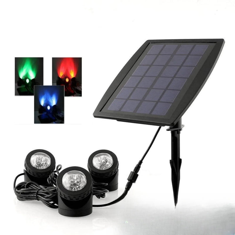 Spot Solaire RGB Immergeable Lumière Couleur pour Bassin