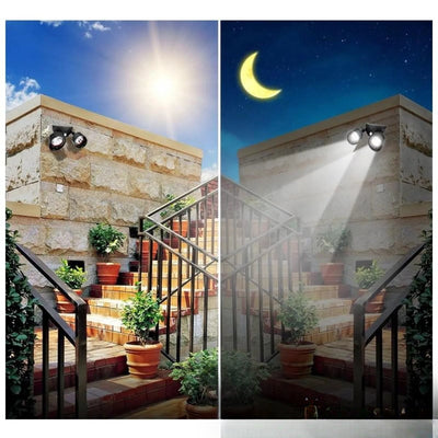 Spot solaire mural orientable LED extérieur