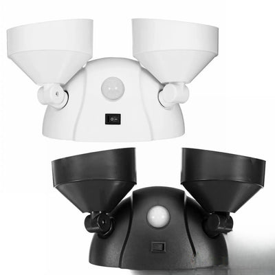 Spot solaire mural orientable double tête LED