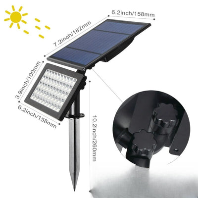 Dimensions du spot solaire puissant lumière blanche