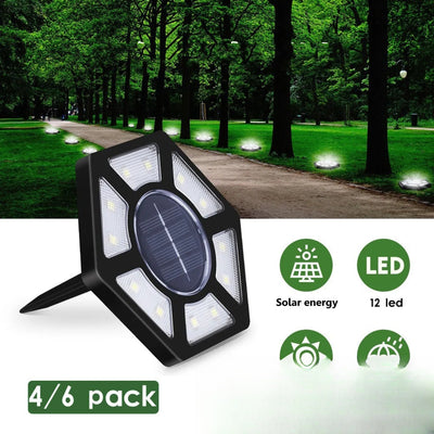 Spot solaire encastrable pelouse LED jardin extérieur