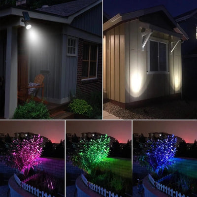 Spot Solaire LED Couleur Changeante RGB pour Jardin – éclairage multicolore allumé de nuit