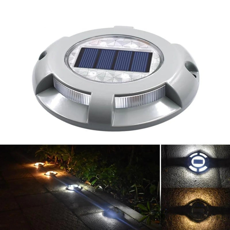 Spot Solaire Encastrable Extérieur Rond LED Terrasse
