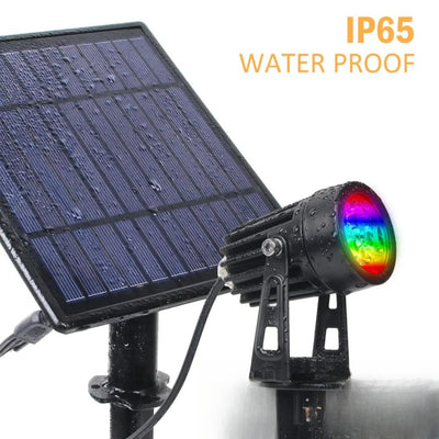 Spot solaire à piquer étanche IP65 avec panneau