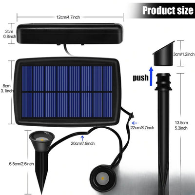 Dimensions du spot solaire pour plante
