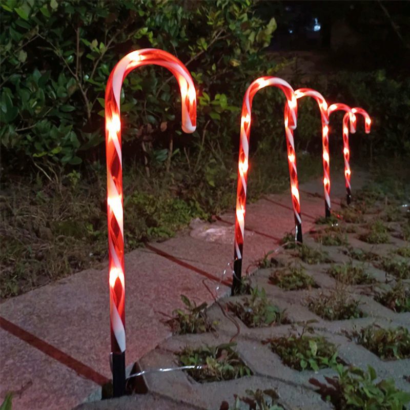 Lot de sucres d'orge solaires LED décoration Noël
