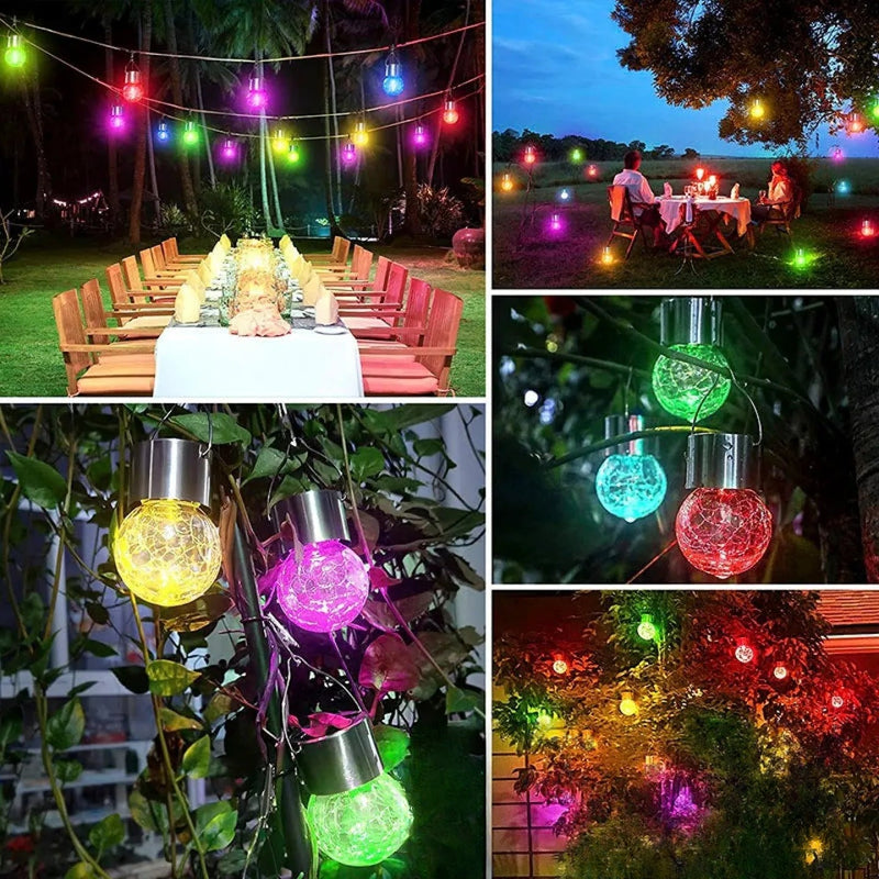 Lampe solaire suspendue de Noël décorative extérieur