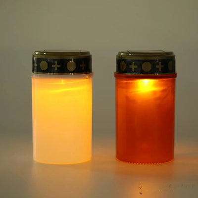 Lanternes solaires pour tombe allumées lumière chaude