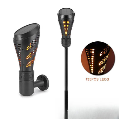 Torche Solaire Effet Flamme LED Décoration Jardin – flamme dansante allumée de nuit