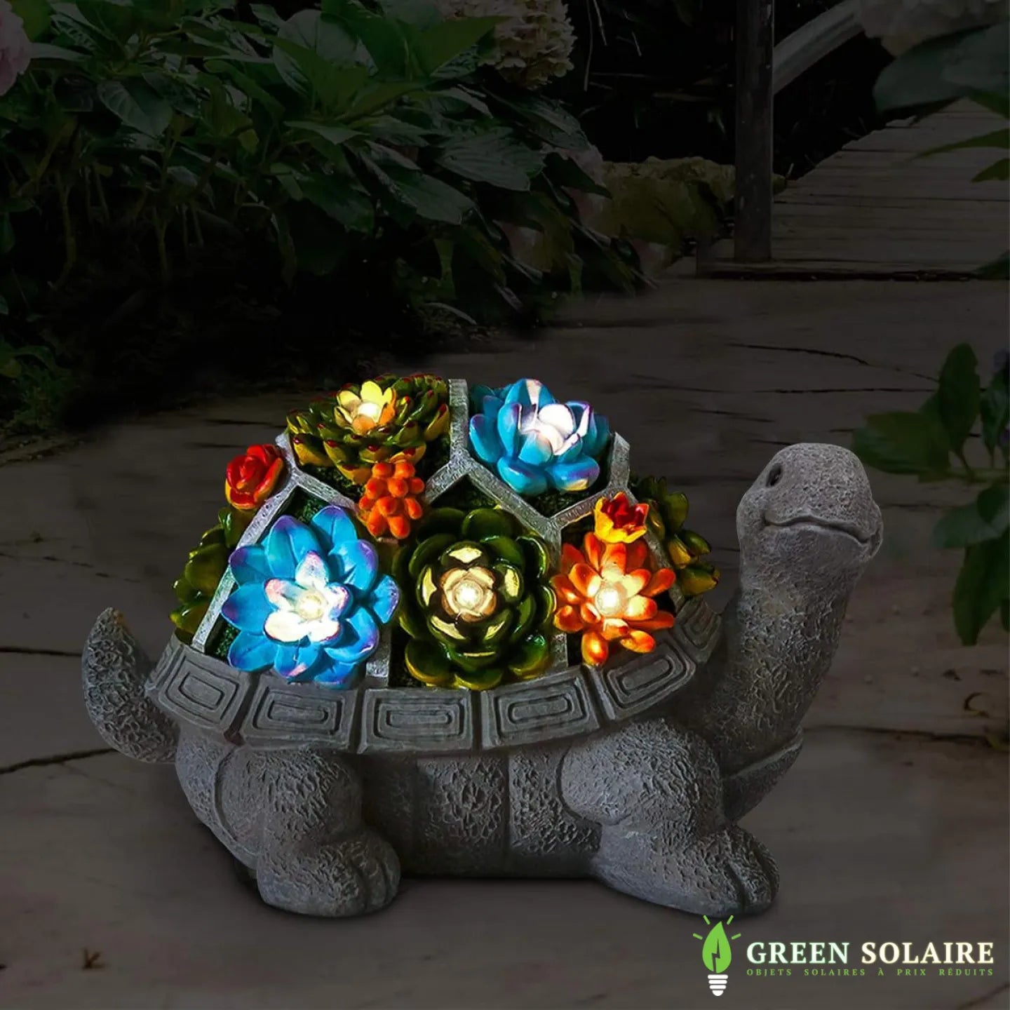 TORTUE SOLAIRE JARDIN