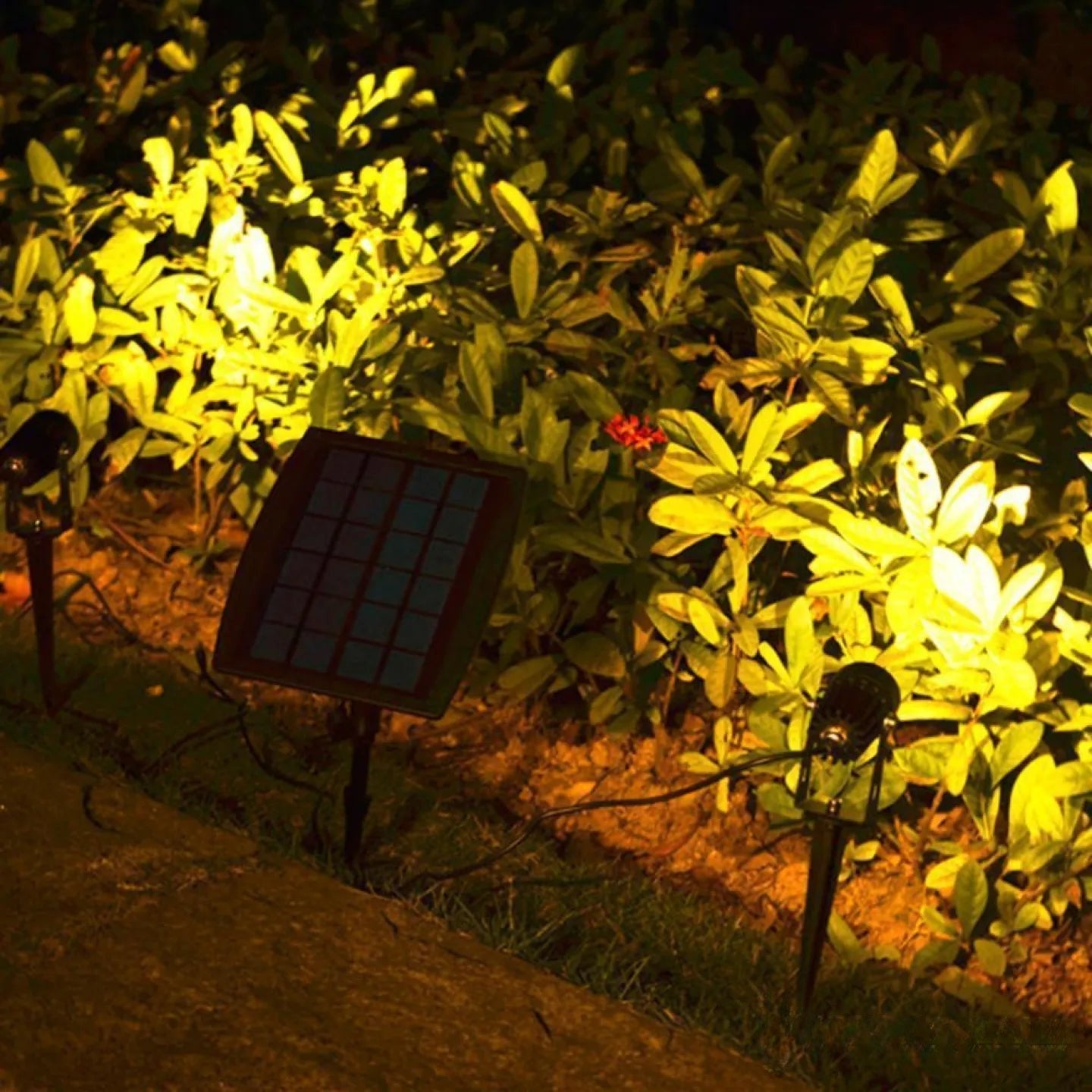 Spot Solaire LED Orientable Extérieur 2 Têtes
