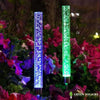 Tube LED Bulle Décoration Solaire pour Jardin - LOT DE 2