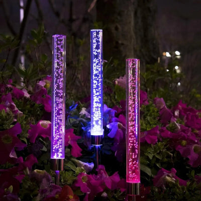 Tube LED Bulle Solaire Décoration Jardin Lot de 2 – éclairage LED allumé de nuit