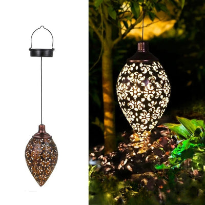 Lanterne solaire vintage à suspendre LED jardin extérieur