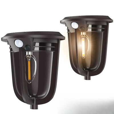 Applique extérieure vintage solaire LED murale rétro - vue produit