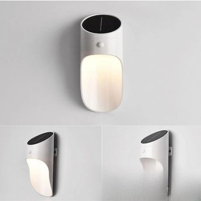 Applique solaire design coloris blanc